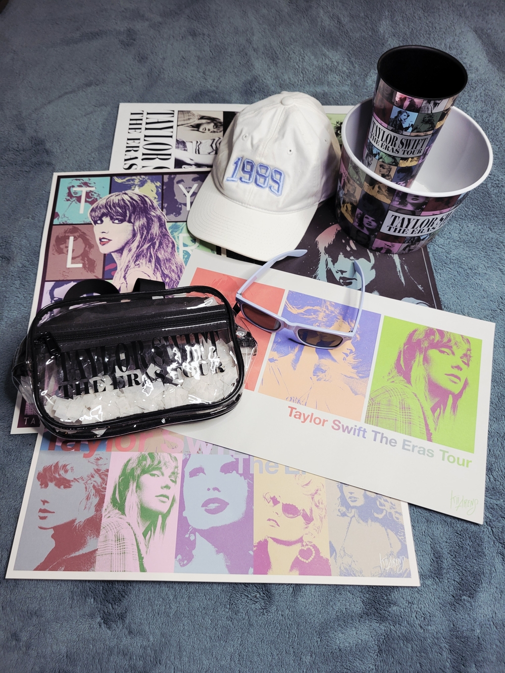 Taylor Swift The Eras Tour VIP Merch Bundle - Clear Bag w/ Authentic Confetti, 1